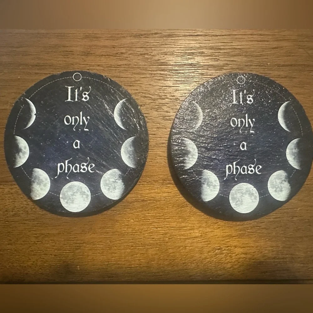 Slate Moon Phase Coasters
